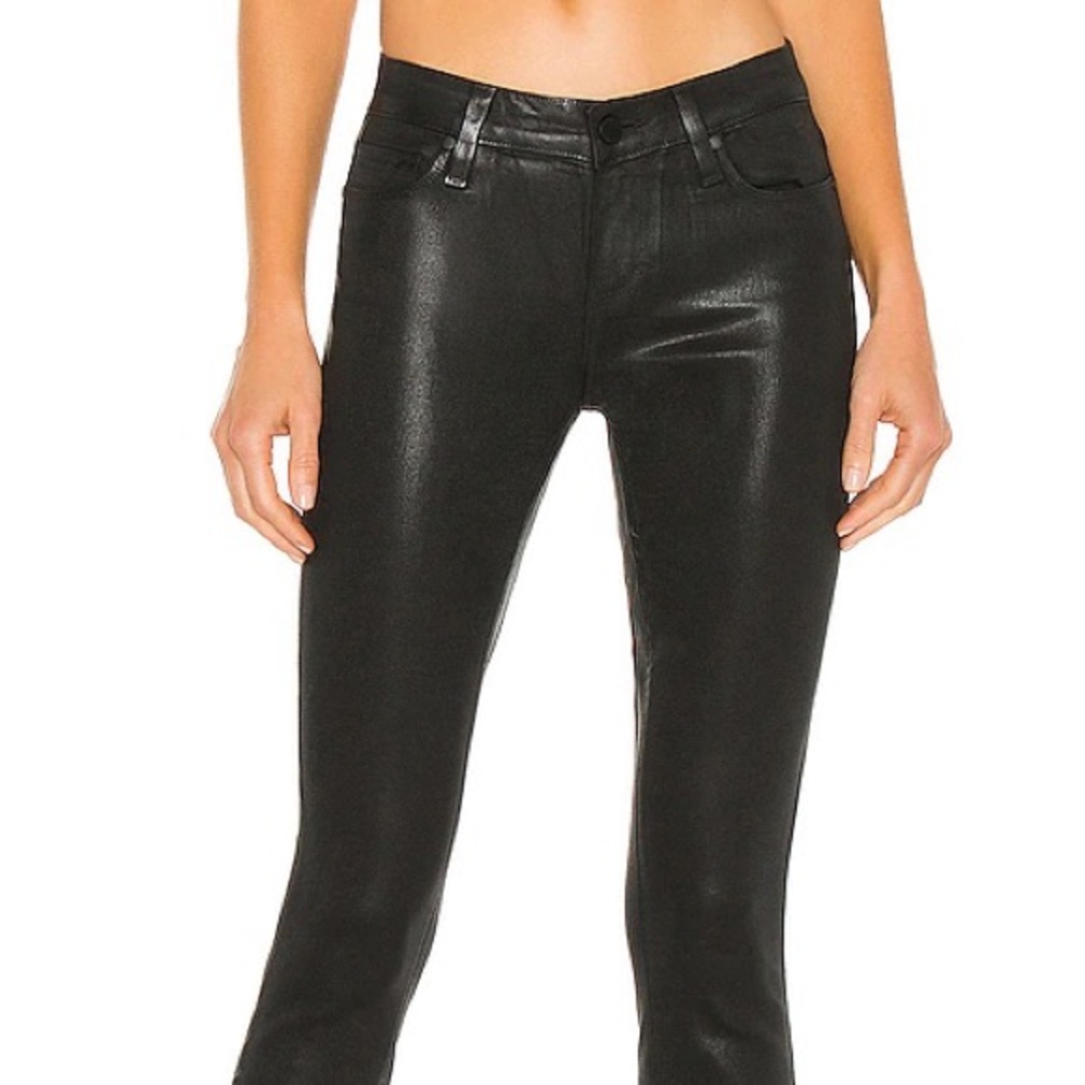 Paige Verdugo Ultra Skinny - Black Fog Luxe Coating